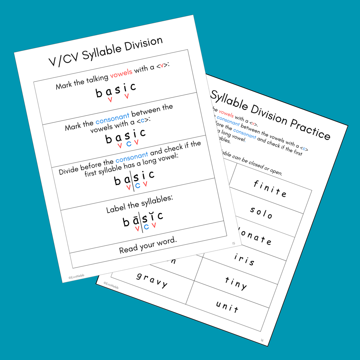 Syllable Division - Practice Workbook